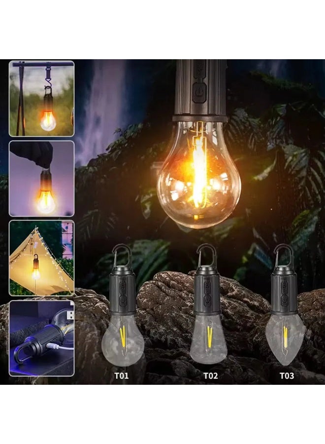 Rechargeable Camping Spotlights.This tent light has three lighting modes for different activities such as camping and emergencies. . dim glow for reading in your tent - Image 4