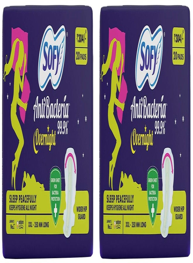 Sofy Anti Bacteria Overnight Sanitary Pads - XXL (Pack of 40 Pads - Image 1