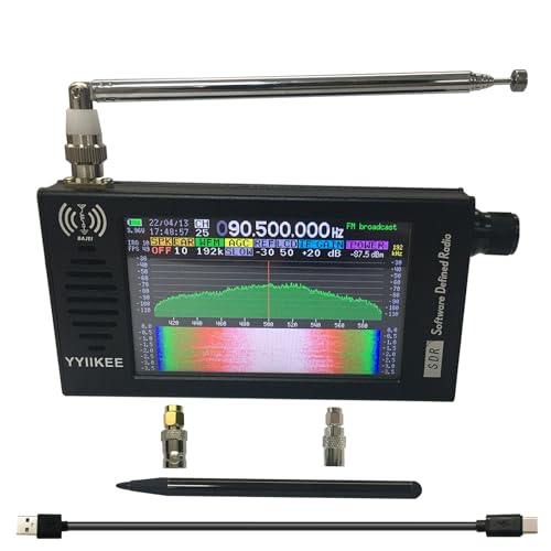 yyiikee Portable DSP SDR Radio Receiver 43 Inch Touchscreen 100KHz149MHz Full Bands FM SSB CW HAM Radio with Waterfall Display - Image 1