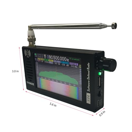 yyiikee Portable DSP SDR Radio Receiver 43 Inch Touchscreen 100KHz149MHz Full Bands FM SSB CW HAM Radio with Waterfall Display - Image 3