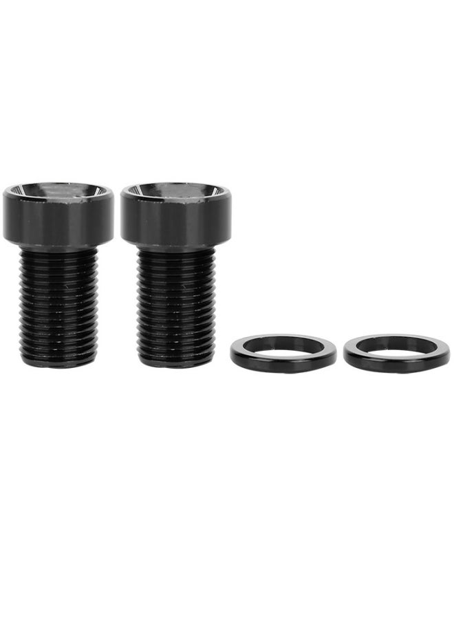 RISK Splined Bottom Bracket Bolts M15*19mm Titanium Bicycle Bike BB Axis Screws Black - Image 1