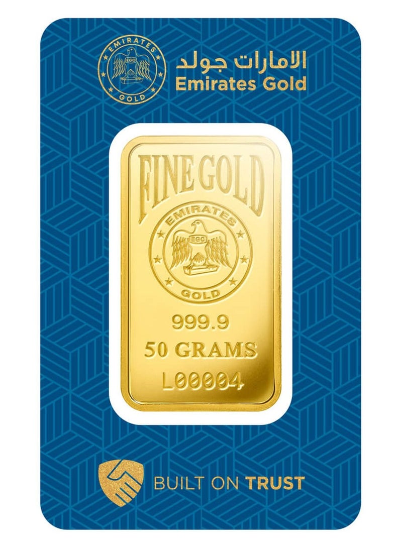 FK Jewellers Emirates 50g 999.9 Purity Gold Bar 24KT - 50 Grams  - Image 3