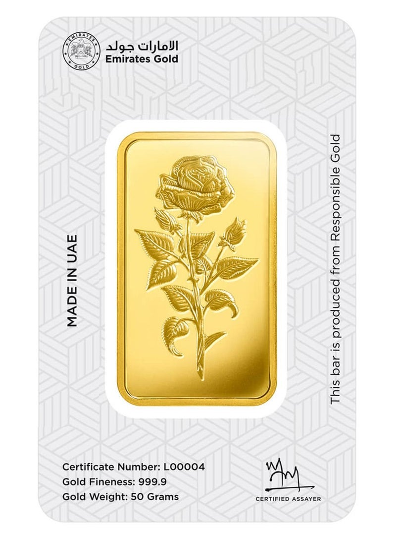 FK Jewellers Emirates 50g 999.9 Purity Gold Bar 24KT - 50 Grams  - Image 4