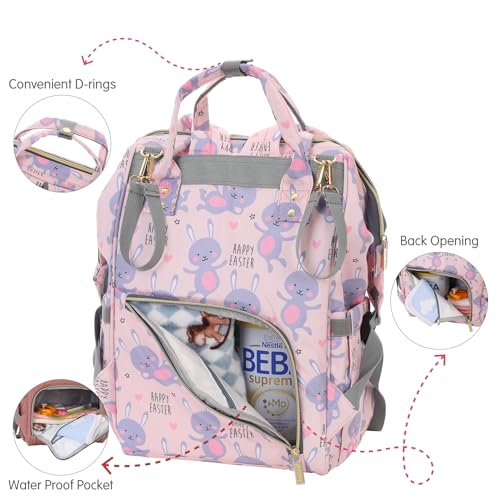 1ST STEP Smart And Multi-Functional Diaper Bag (Pink 3) - Image 3