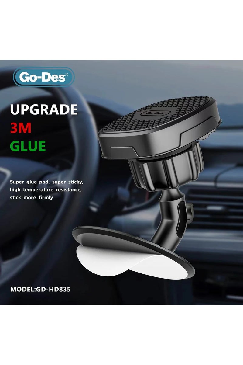 GO-DES GD-HD835 Intelligent dashboard in-car Magnetic holder Magnetic Car Phone Holder Stand Multifunctional Universal Magnet Wall Mobile Phone Holder - Image 5