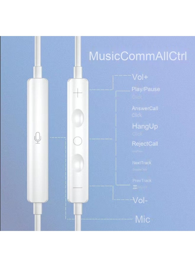 Generic USB C Headphones In Ear TPYE C Earphones HiFi Stereo Noise reduction Earphones with Mic and Volume Control Headphones  - Image 3