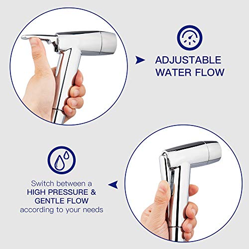 Houtingmaan Kitchen Sink Sprayer, Houtingmaan Side Sprayer, Sprayer Head Replacement,Sink Spray head,17 ADAPTERS,Sink Sprayer Chrome - Image 2