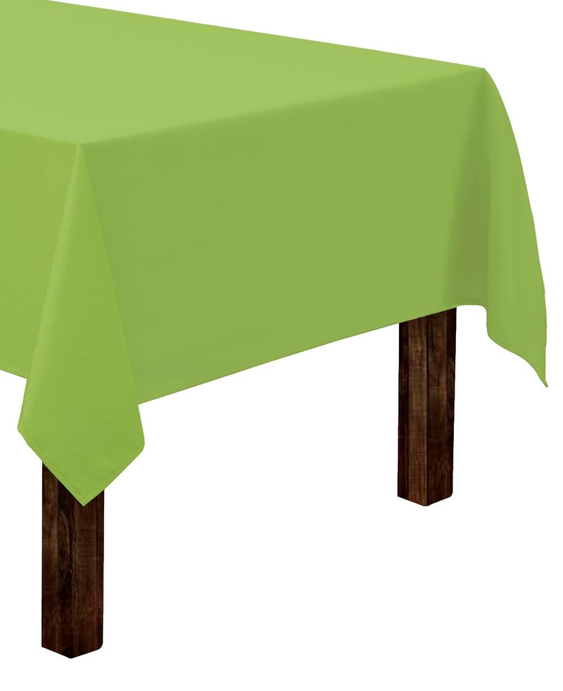 Gee Di Moda Rectangle Tablecloth  60 x 84 Inch Apple Green Table Cloth for 5 Foot Rectangle Table  Heavy Duty Washable Fabric  for 5 Ft Buffet Table Holiday Party Dinner Wedding  Baby Shower