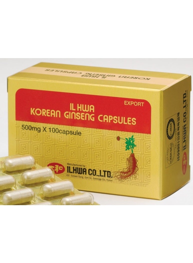 Ilhwa, Korean Ginseng, 500 mg, 100 Capsules - Image 3