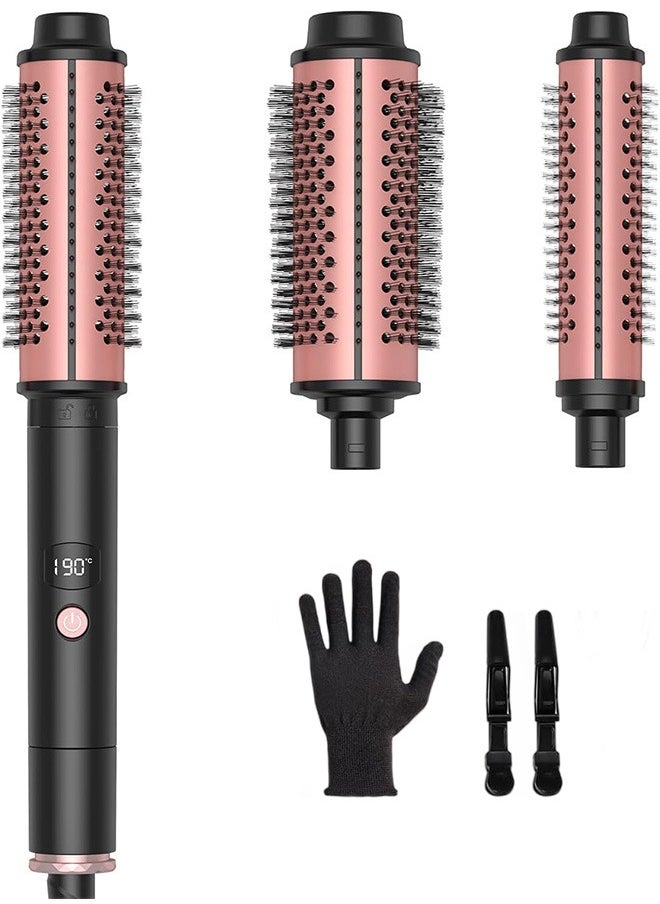 Beauenty - Curling Wand Set，3 in 1 Ceramic Curler Iron, Fast Heating Hot Brush, 3 Interchangeable Travel Curling Irons for Short, Medium & Long Hair with Heat Protective Glove and 2 Clips. - Image 1
