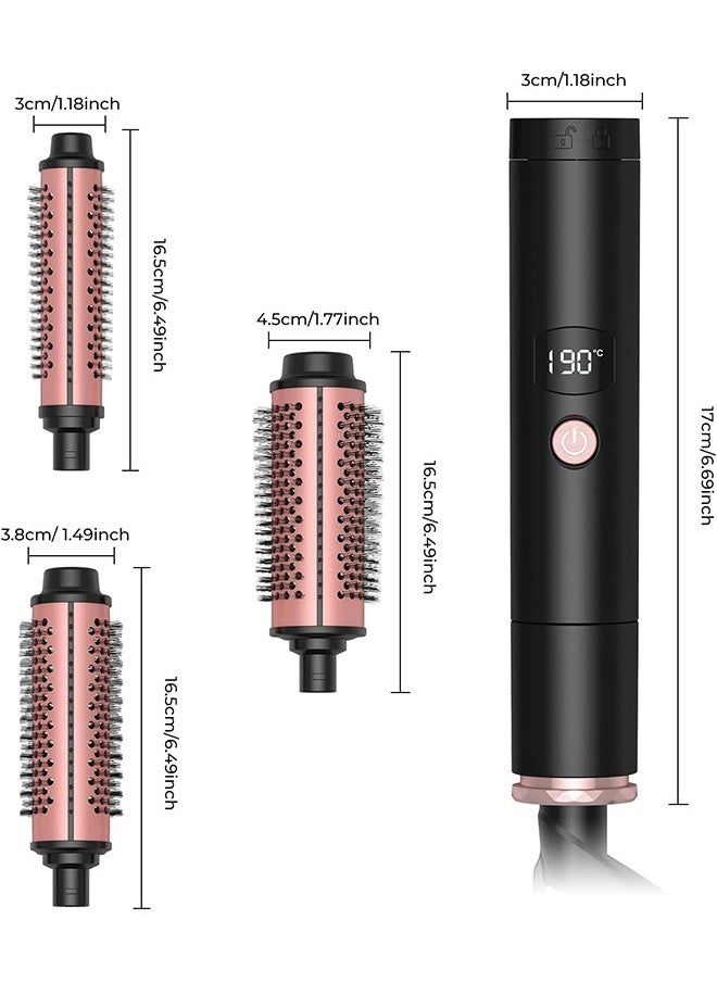 Beauenty - Curling Wand Set，3 in 1 Ceramic Curler Iron, Fast Heating Hot Brush, 3 Interchangeable Travel Curling Irons for Short, Medium & Long Hair with Heat Protective Glove and 2 Clips. - Image 1