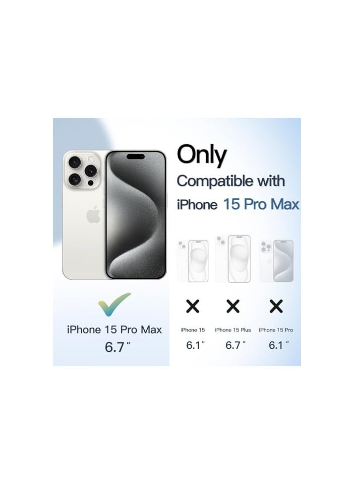 جي تيك حافظة JETech المغناطيسية لهاتف iPhone 15 Pro Max 6.7 بوصة متوافقة مع MagSafe، غطاء ممتص للصدمات للهاتف، إطار TPU بلون صلب غير لامع، ظهر شفاف مضاد للخدش (تيتانيوم أبيض) - Image 5