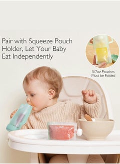 Momcozy Reusable Baby Food Pouches For Toddlers,Bpa Free Plastic, Food Safe, Freezer Safe, Refillable For Applesauce Yogurt Amd Puree Squeeze Pouch  - Image 3