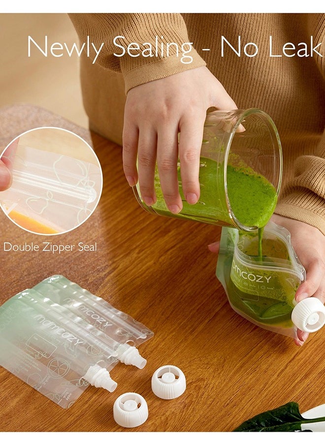 Momcozy Reusable Baby Food Pouches For Toddlers,Bpa Free Plastic, Food Safe, Freezer Safe, Refillable For Applesauce Yogurt Amd Puree Squeeze Pouch  - Image 4