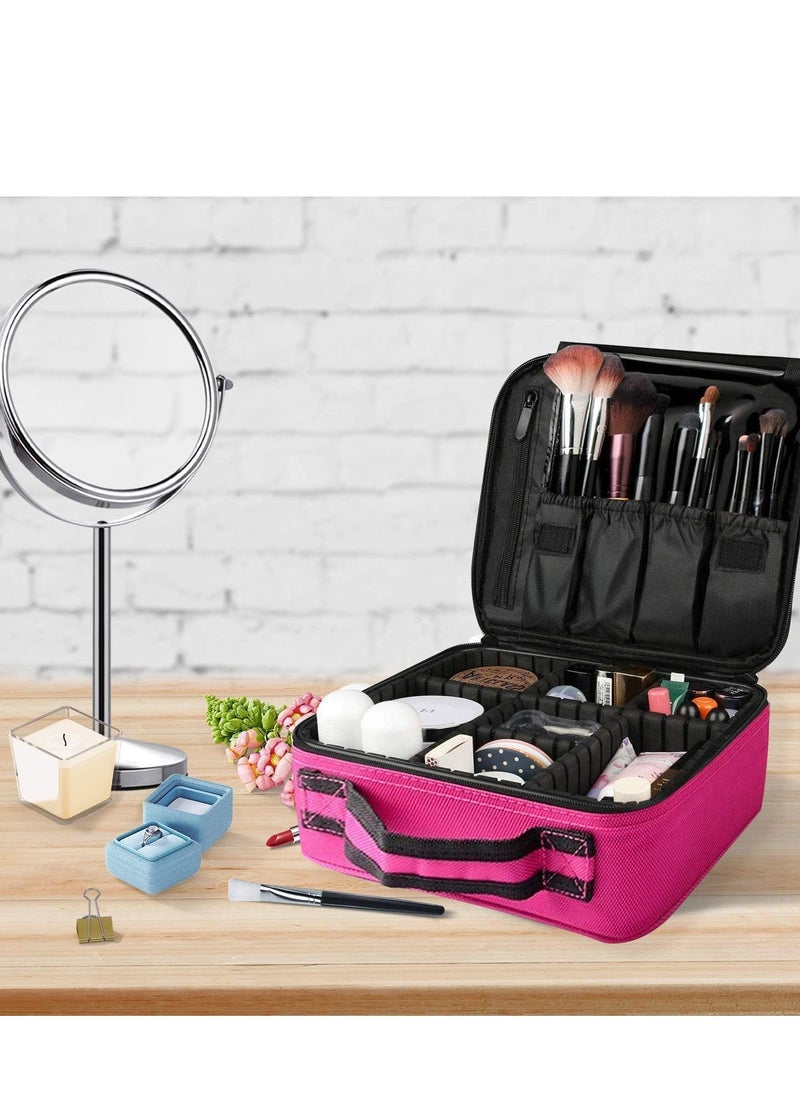 Plan A Portable Travel Makeup Bag – Cosmetic Organizer Case with Adjustable Dividers, Perfect for Storing Makeup Brushes, Cosmetics, Nail Care Supplies, Jewelry, Accessories  - Image 2