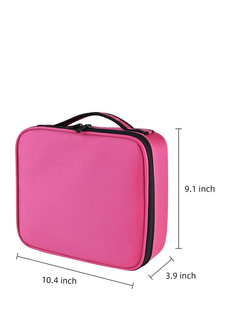Plan A - Portable Travel Makeup Bag – Cosmetic Organizer Case with Adjustable Dividers, Perfect for Storing Makeup Brushes, Cosmetics, Nail Care Supplies, Jewelry, Accessories - Image 1