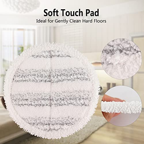 GreeSuit Electric Mop Pads, 6.3in Spin Mop Pads for Most Cordless Electric Spin Mop, Round Mop Replacement Pads for Floor Cleaning(8 Pack) - Image 4