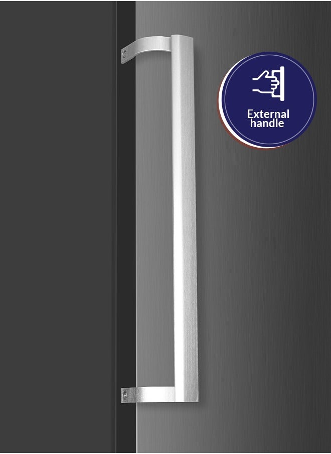 Arrow - 600 LTR SINGLE DOOR UPRIGHT FREEZER NOFROST, 21.2 CU.FT| High speed cooling and freezing | switchable to fridge, High quality and effective compressor | 7 years Compressor warranty| Silver color | Model Name: RO-770VNF - Image 1