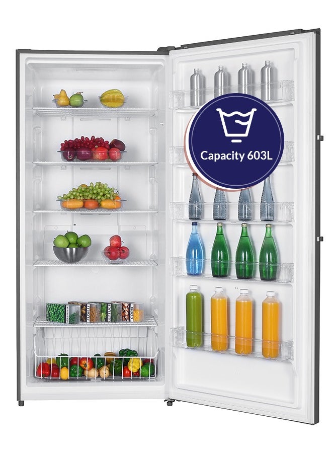 ارو 603 LTR SINGLE DOOR UPRIGHT FREEZER NOFROST, 21.2 CU.FT| High speed cooling and freezing | switchable to fridge, High quality and effective compressor | 7 years Compressor warranty| Silver color | Model Name: RO-770VNF  - Image 5