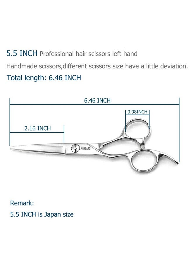 كينسارو مقص شعر لليد اليسرى مقاس 5.5 بوصة مقص شعر لليد اليسرى مقص حلاقة لليد اليسرى من KINSARO - Image 2