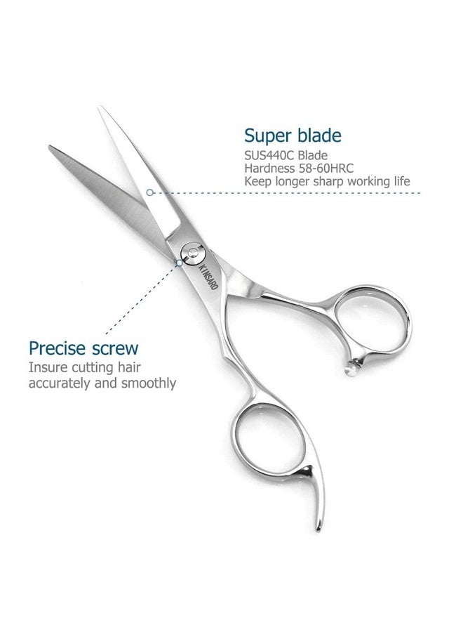 كينسارو مقص شعر لليد اليسرى مقاس 5.5 بوصة مقص شعر لليد اليسرى مقص حلاقة لليد اليسرى من KINSARO - Image 3