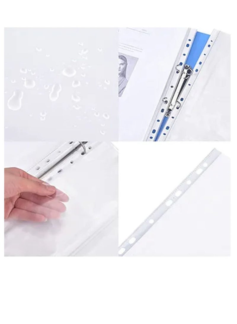 chrome 100 قطعة واقي أوراق A4 11 ثقب سمك 60 ميكرون شفاف - Image 3