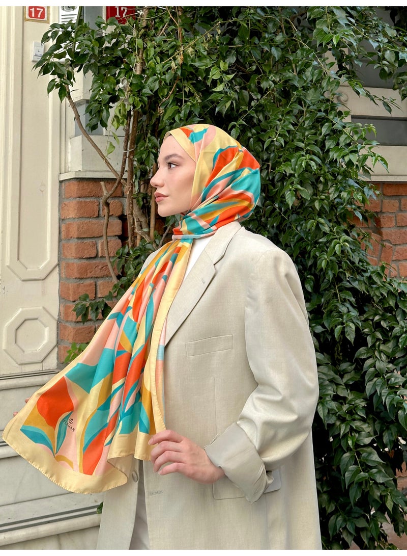 Soft Midnight Blue Women Shawl – Nature Freesia 3038-08 - Image 2