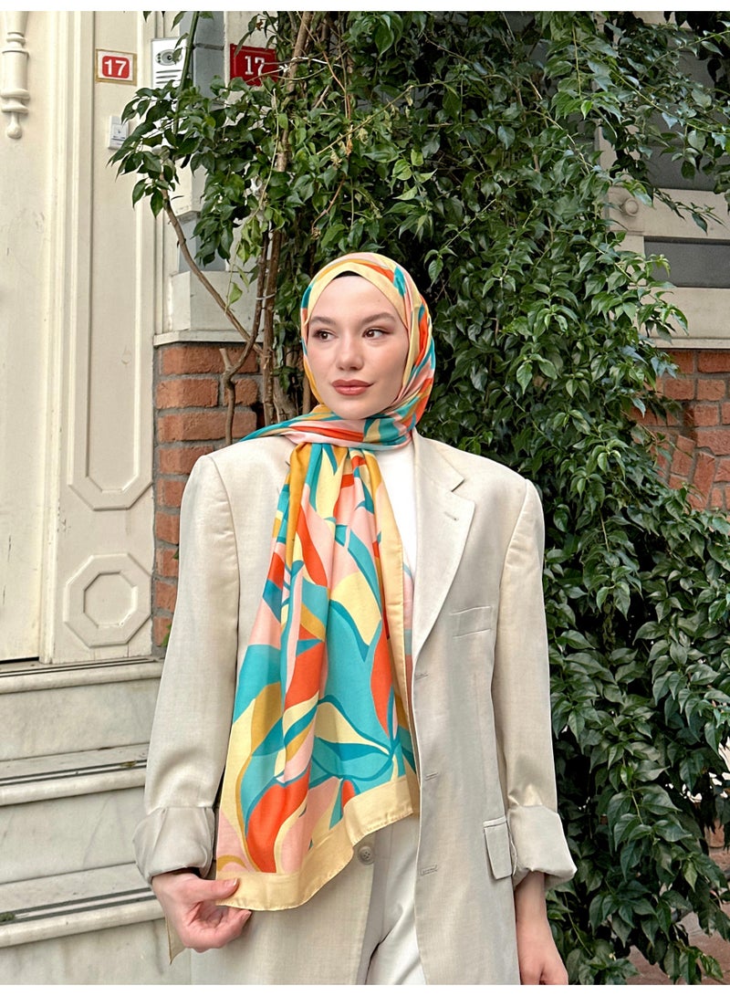 Soft Midnight Blue Women Shawl – Nature Freesia 3038-08 - Image 1