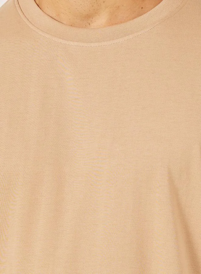 Styli Styli Oversized Roll Up Sleeves T-Shirt with Side Slit