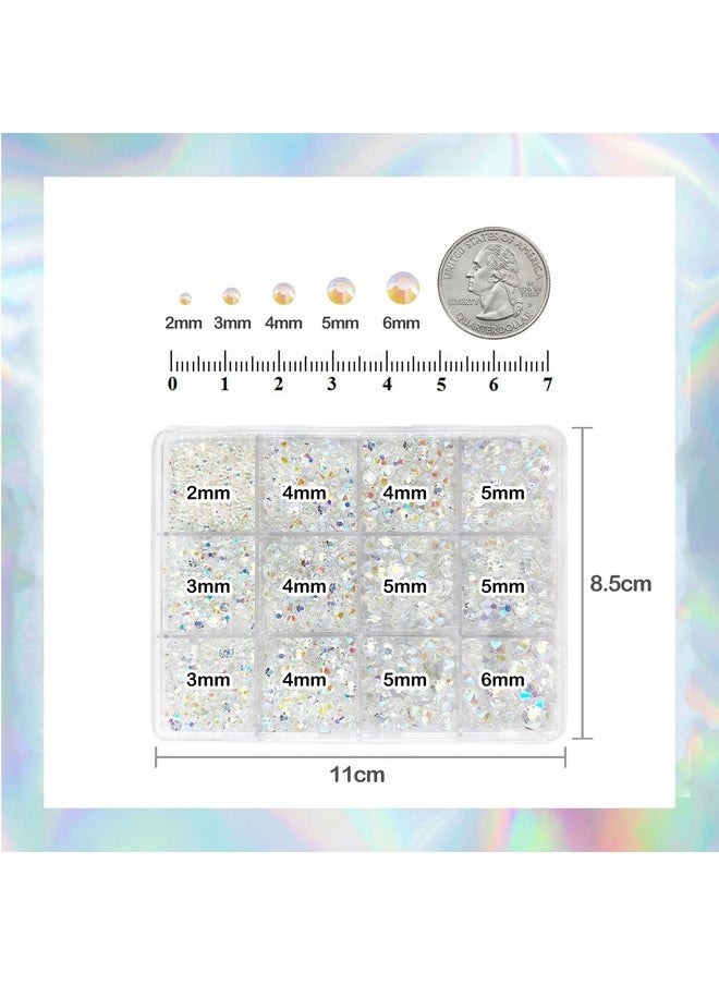 Queenme - Bling Rhinestones Glue Kit For Crafts: B7000 Clear Glue Gemstones Set For Clothes Shoes Jewels - Flatback Diamond For Tumblers - Resin Gems Stones For Nails (Naked Ab) - Image 1