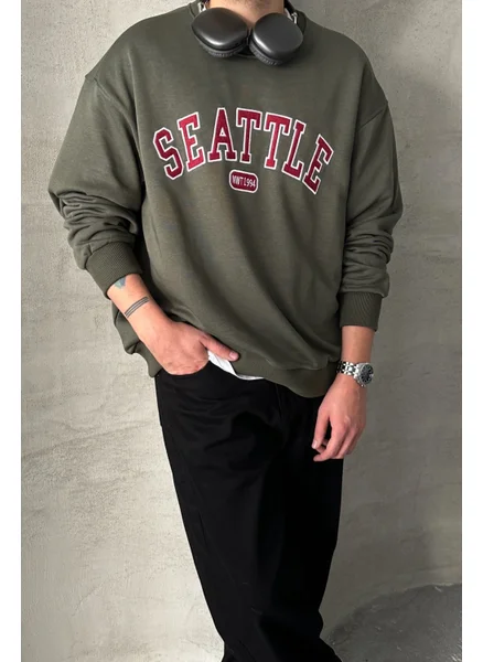 HYMAN Men's Seattle Printed Oversize Sweatshirt