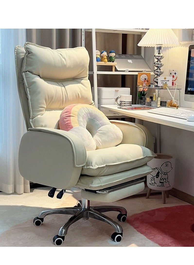 Arabest Ergonomic Office Chair Computer Office Chair PU Leather Smooth Lumbar Support, Height Adjustable  - Image 1
