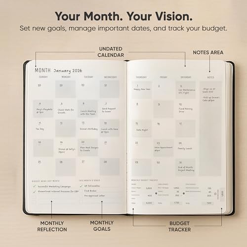 PRODUCTIVITY STORE Hourly Planner & Appointment Book (8.5” x 11”) - Premium Hourly Planner with Daily Schedule & 30-Minute Time Slots for Better Time Management by PRODUCTIVITY STORE (A4, Black) - Image 5