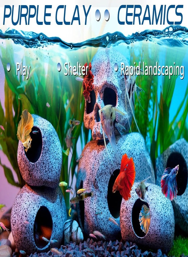 Ameliade Aquarium Decorations Cave Betta Fish Tank Accessories Rock Cave Decor for Shrimp Cichlid Hiding Breeding Small Fish Bowl Hide Decoration Betta Toys Hideout Stones House（Small） - Image 3