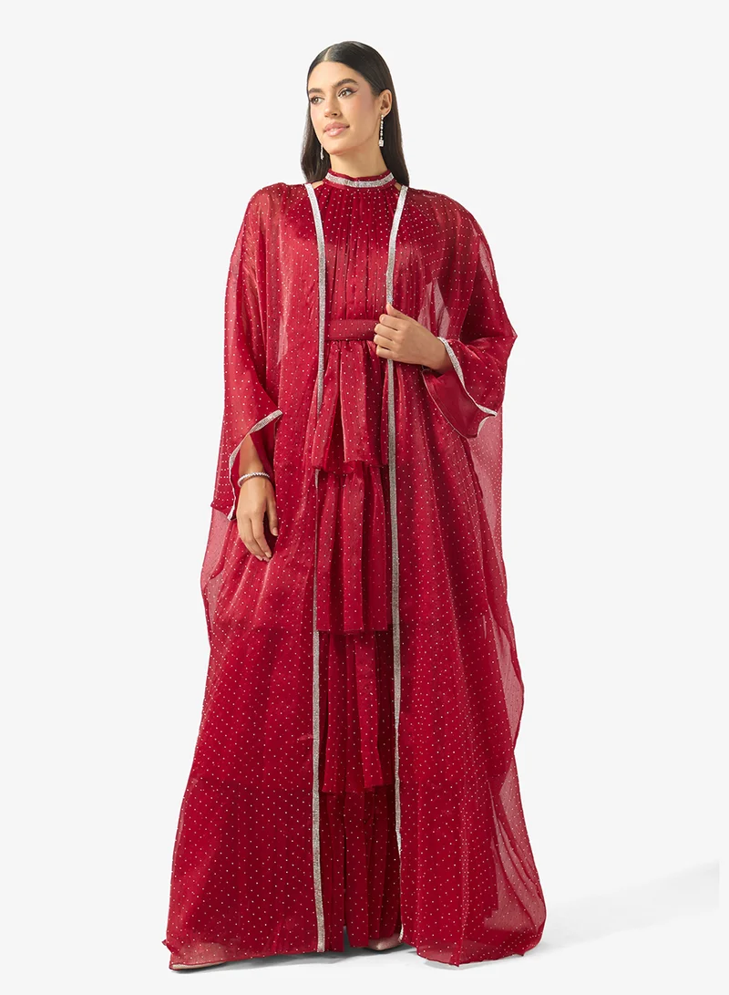 Golden Apple Sequin Detailed Maxi Dress