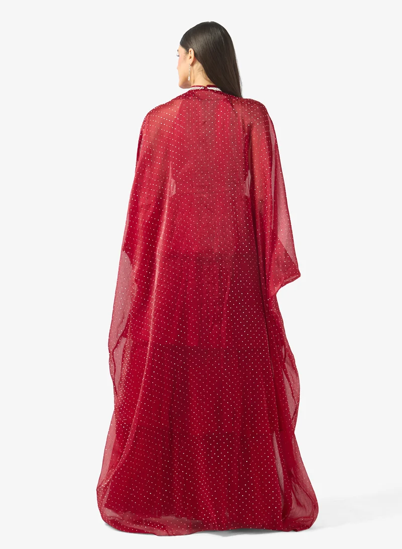 Golden Apple Sequin Detailed Maxi Dress