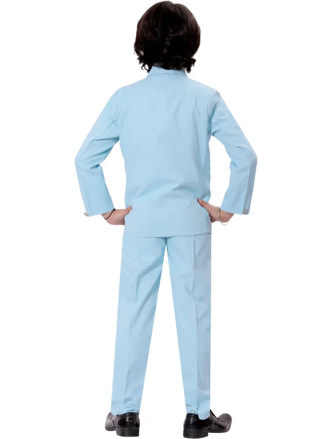 BT DEZINES Light Blue Five Piece Suit Set for Boys