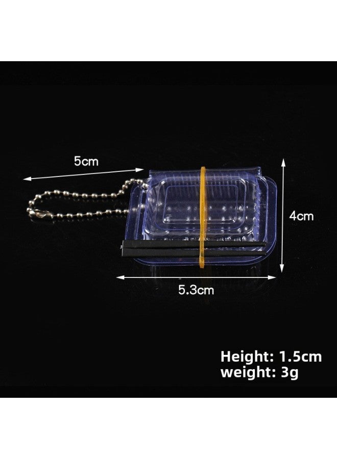 Simulation Transparent Snack Box Model Mini Fruit Box Packing Box Diy Ornaments Doll House Kitchen Toy Accessories-Color:Quick Lunch Box + Black Chopsticks (silver Bead Chain)  - Image 1