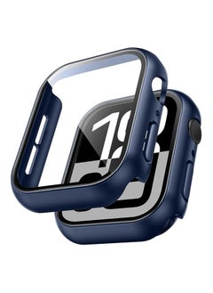 Generic Hard PC Case Compatible with Apple Watch Series 10 42mm with Tempered Glass Screen Protector, Full Coverage, Touch Sensitive, Ultra-Thin HD Bumper Protective Cover (Blue)  - Image 1