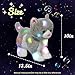Hopearl LED Musical Stuffed Kitty Light up Singing Plush Cat Adjustable Volume Lullaby Animated Soothe Birthday Gifts for Kids Toddler Girls Grey 135 - Image 4