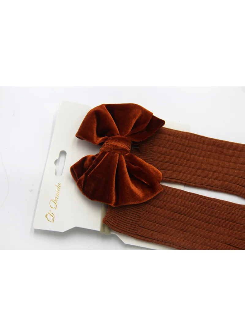 دىدانيالا Mikha Socks & Ribbon Bow Set For Babies and Girls - Ginger
