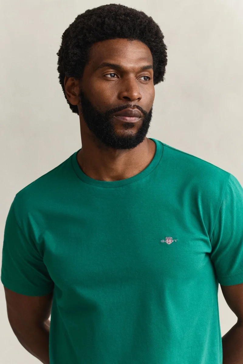 غانت تي شيرت بأكمام قصيرة ودرع عادي