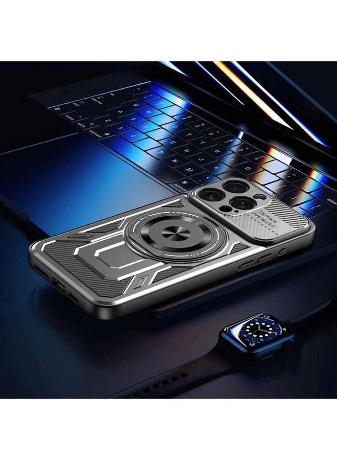 S-TOP Case For iPhone 11 Pro Armor Rotating Holder MagSafe Phone Case - Image 3