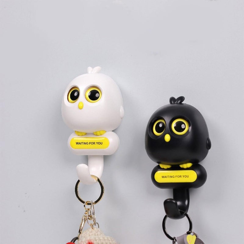 SWSHIV SWSHIV Eye Catching Self Adhesive Wall Hooks Cute Bird Design Multi Purpose Clothes Scarf Hook Towel Holder Space Saving Wall Mounted Hooks Home Decoration Multi Colour 3 PCS  - Image 2