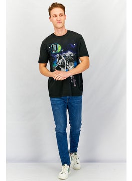 DIESEL Men Crew Neck Short Sleeve Graphic Print T-shirt, Black  - Image 4