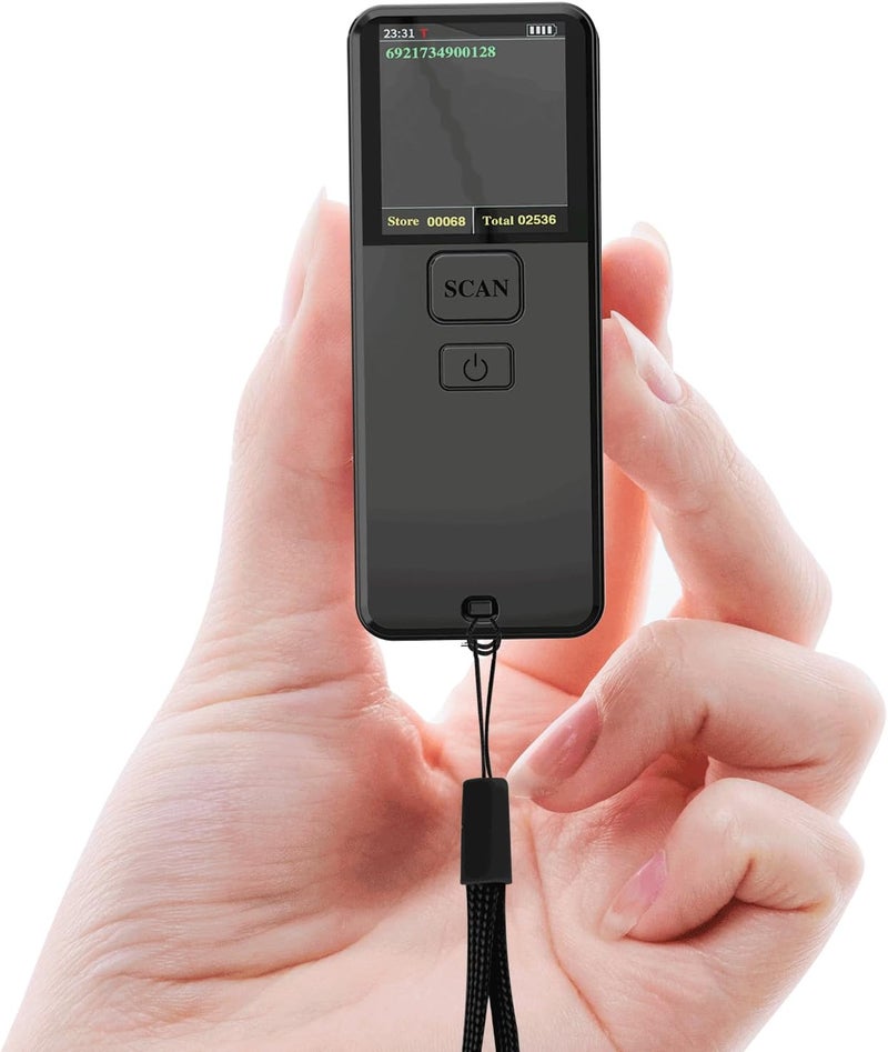 symcode Mini Portable 1D Wireless Barcode Scanner, Bluetooth and 2.4Ghz and USB All in one Laser Barcode Scanner Wireless for Store, Warehouse POS, Computer, Tablet, iPad, iPhone,iOS, Android - Image 1