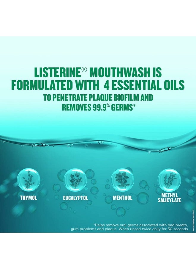 Listerine Cavity Fighter Mouthwash Liquid Removes 99.9% Germs Prevents Cavities 500Ml (Pack Of 1)  - Image 4