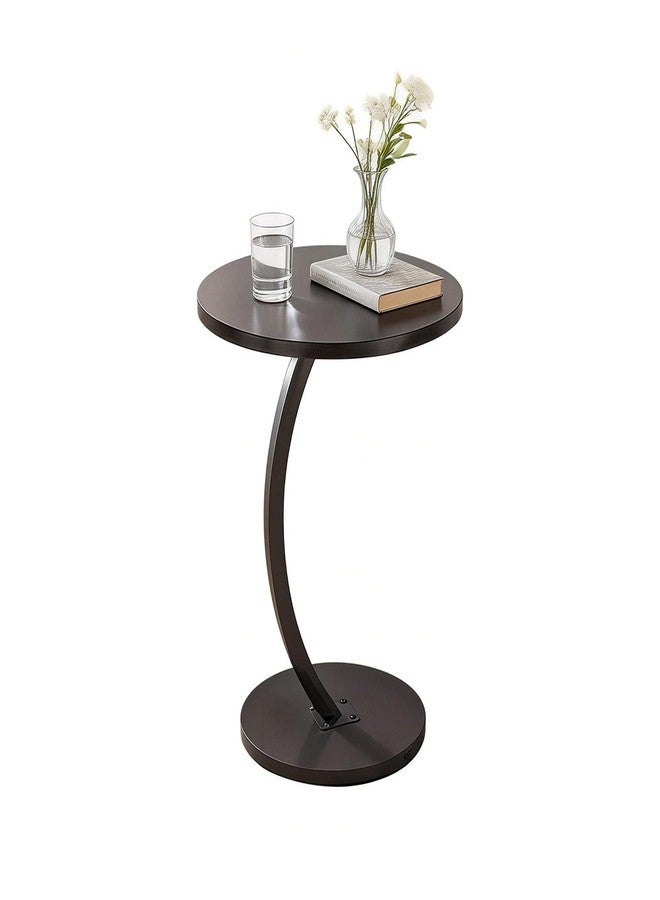 طاولة جانبية صغيرة عصرية على شكل حرف C من Hsingchi، طاولة جانبية مستديرة بجانب السرير أو الأريكة، طاولة طعام للتلفزيون، طاولة جانبية بسيطة، طاولة جانبية ضيقة لغرفة المعيشة أو غرفة النوم أو المكتب - Image 5