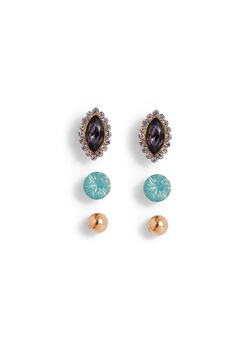 Priyaasi Set Of 6 Contemporary Hoop Earrings