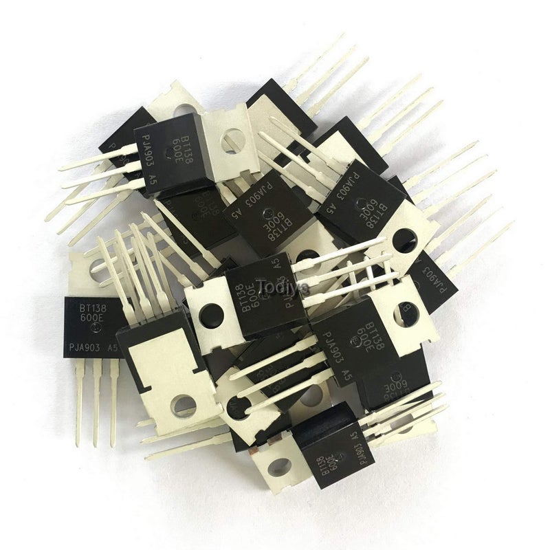 Todiys New 20Pcs for BT138 BT138-600 600V 12A TO-220 Triacs Thyristor BT138-600E - Image 2
